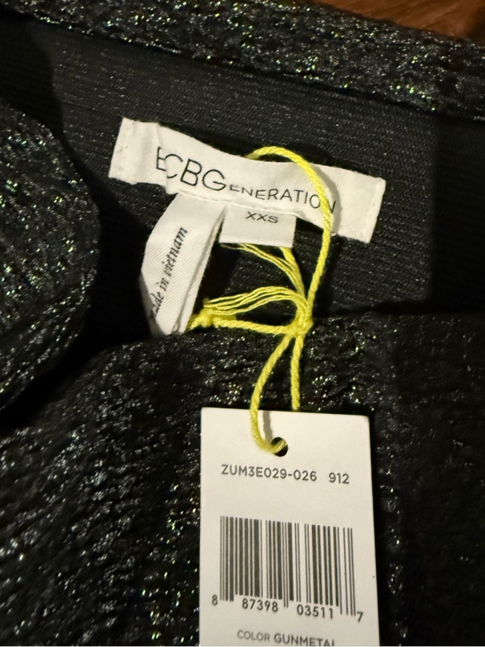 BCBG Generation Black Silver Skirt XXS - Picture 7 of 10